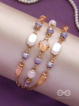 THE GLIMMERING LAVENDERS - ELEGANT MULTILAYERED BRACELET