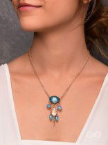 Sky Line Coast - Blue Casual Neckpiece With Anti-Tarnish Coating 