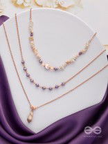 The Lavender Meadows - Casual Multilayered Neckpiece With Anti-Tarnish Coating 