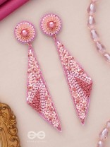 Dviguna - The Sleek Splendor - Cutdana, Resham And Sequins Hand Embroidered Earrings