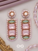PALITA - THE FADED BEAUTY - STONES, BEADS AND PEARLS EMBROIDERED EARRINGS