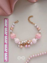 RAMNEEYA - THE LOVELY GRACE - PEARLS AND BEADS EMBROIDERED BRACELET (PINK)