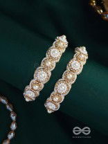 AYUDHA - THE IVORY SHINE - PEARLS AND BEADS EMBROIDERED BANGLES (SET OF 2)