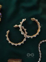 AYUDHA - THE IVORY SHINE - PEARLS AND BEADS EMBROIDERED BANGLES (SET OF 2)