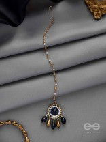 Angika - A Dramatic Sentiment - Stone, Beads And Glass Drops Hand Embroidered Maangtika