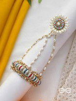 Shukti - Source Of Pearls - Beads, Cutdana And Pearls Hand Embroidered Haathphool