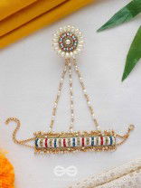 Shukti - Source Of Pearls - Beads, Cutdana And Pearls Hand Embroidered Haathphool