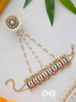 Shukti - Source Of Pearls - Beads, Cutdana And Pearls Hand Embroidered Haathphool