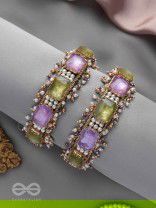 ANTIKA - FINELY MADE - STONE AND BEADS EMBROIDERED BANGLES (SET OF 2)