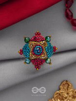 Vilasata - The Radiant Charm - Beads And Cutdana Hand Embroidered Ring