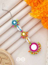 PRATIMITA - BEAUTY IN MIRROR - SHELL, BEADS AND MIRROR EMBROIDERED MAANGTIKA