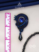 ULLAMBHA - THE GRACEFUL CASCADE - BEADS, STONE AND GLASS DROP EMBROIDERED EARRINGS