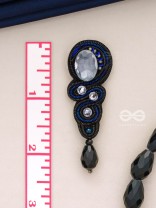 Vartulya - The Curvaceous Beauty - Stone, Beads And Sequins Hand Embroidered Earrings