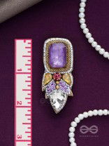 VIYATI - THE DEVIANT UNIQUENESS - STONES AND BEADS EMBROIDERED EARRINGS