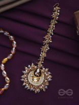 PAURAKA - THE GARDEN'S RADIANCE - BEADS AND GLASS DROP EMBROIDERED MAANGTIKA