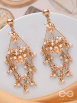 Abhrita - The Gleaming Layers - Golden Embellished Earrings