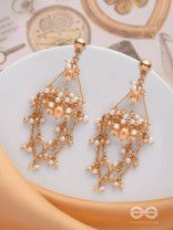 Abhrita - The Gleaming Layers - Golden Embellished Earrings