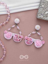 Upanetram - The Beautiful Spectacles - Sequins, Pearls And Beads Hand Embroidered Earrings