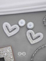 Sauhardika - Heartfealt Moments - Beads And Cut Dana Hand Embroidered Earrings