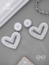 Sauhardika - Heartfealt Moments - Beads And Cut Dana Hand Embroidered Earrings