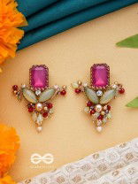 TEJANI - THE DAZZLING GEMS - STONE AND BEADS EMBROIDERED EARRINGS