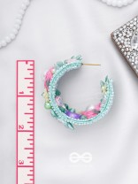 ABHICHARINI - THE ENCHANTRESS BOUQUET - SEQUINS, PEARLS AND BEADS EMBROIDERED EARRINGS