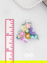 PRASUVANI - BLOOMING INTO SPRING - SEQUINS, BEADS AND PEARLS EMBROIDERED STUD EARRINGS