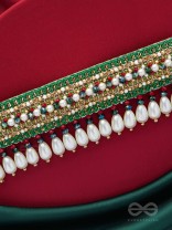 Shrimat - Decorated With Royalty - Pearls, Beads And Cutdana Hand Embroidered Neckpiece