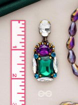 Vibhushita - Adorned With Gems - Stone Hand Embroidered Earrings