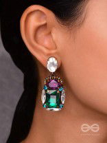 Vibhushita - Adorned With Gems - Stone Hand Embroidered Earrings