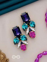 Varnaratna - The colorful glorY - Stone embroidered earrings