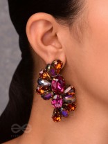 RATNASANKULA - THE GEMSTONE ENSEMBLE - STONE EMBROIDERED EARRINGS