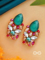 RATNAADHYA - ABOUNDING IN JEWELS - STONES AND BEADS EMBROIDERED EARRINGS