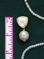 Adesa - Stellar Mirage - Golden Embellished Polki And Kundan Earrings