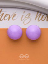 HOPPIN' HAPPINESS - PURPLE STATEMENT STUD EARRINGS