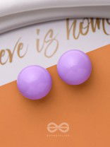 HOPPIN' HAPPINESS - PURPLE STATEMENT STUD EARRINGS