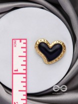 BEATS OF BEAUTY - GOLDEN EMBELLISHED EARRINGS (BLACK)