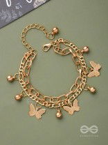 WHISPERING BUTTERFLY - GOLDEN MULTILAYERED BRACELET