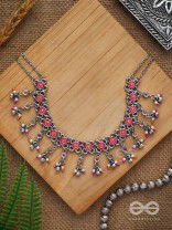 SUNKISSED BLOOM - EMBELLISHED OXIDISED NECKPIECE