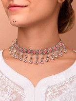 SUNKISSED BLOOM - EMBELLISHED OXIDISED NECKPIECE