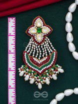 Nirdhaarya - Making The Statement - Pearls, Beads, Polki And Kundan Finished Hand Embroidered Earrings