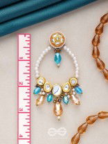 MARICHIKA - THE MIRAGE SPARKLERS - GOLDEN EMBELLISHED POLKI AND KUNDAN STATEMENT EARRINGS