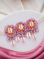 DRAPA - OCEAN MELODY BLOSSOMS - SHELL AND BEADS EMBROIDERED NECKLACE