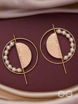 THE GOLDEN SUNBURST- GOLDEN BEADS EARRINGS