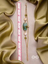 MOSSY MARBLES - GOLDEN EMBELLISHED MULTILAYER BRACELET