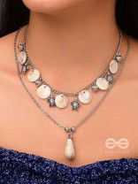 SEASIDE SECRETS - OXIDISED EMBELLISHED MULTILAYER NECKPIECE