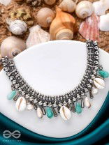 SEASCAPE TINSELS - OXIDISED EMBELLISHED NECKPIECE