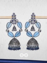 Mystical Skylight - Statement Oxidised Jhumka Earrings
