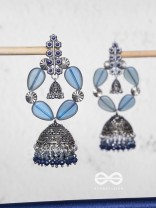 Mystical Skylight - Statement Oxidised Jhumka Earrings