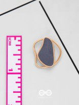 The Mystical Aura - Golden Enamelled Stud Earrings